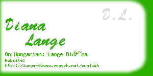 diana lange business card